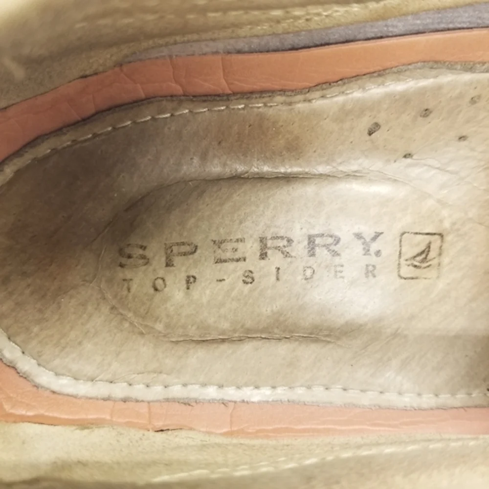 Sperry Top-Sider Men Sz 14M Boat Shoes Billfish 2 Tone Tan Beige Leather